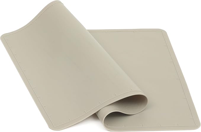 16.5 x 11 Inch Heat Resistant Kitchen Prep and Baking Mat - Taupe