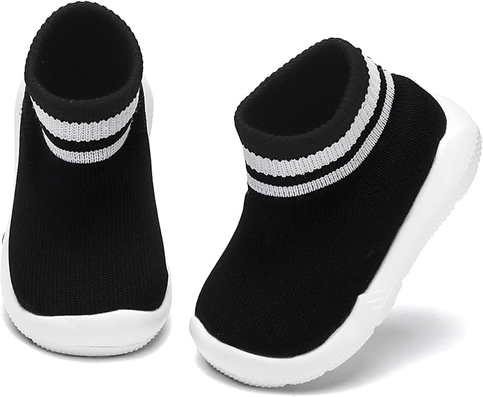 Baby Shoes & Socks - Non-Slip Breathable Slippers with Soft Rubber Sole - Baby Boys & Girls Slip On Sneakers
