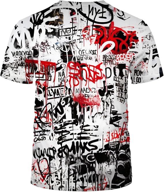 Mens Hip Hop Hipster Crew Neck Short Sleeve T-Shirt