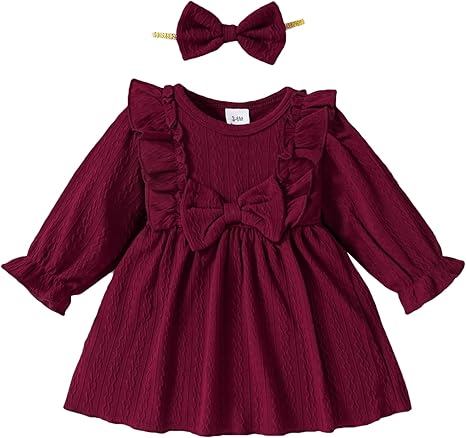 Baby Girl Dress Toddler Girls' Dresses 3 6 9 12 18 24 Months 2t 3t Girls Clothes Fall Winter Outfits