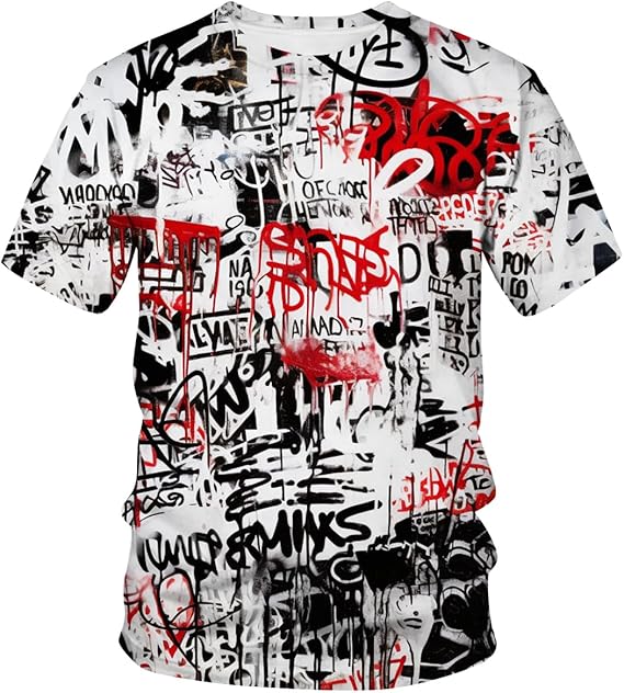 Mens Hip Hop Hipster Crew Neck Short Sleeve T-Shirt