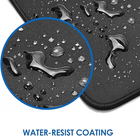 Large Gaming Mouse Pad Desk Mat, Superior Micro-Weave Cloth for Precise Mouse Control, Non-Slip Rubber Base, Stitched Edges, Water-Resistant, for Gamer, Office & Home, 31.5" x 11.8" inches