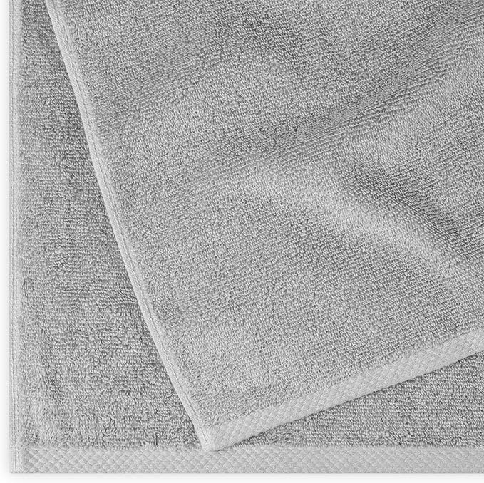 2 piece Lightweight quick-dry bath towel, 100% cotton, Platinum, 54" x 30"
